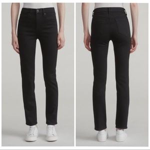 RAG & BONE HIGH RISE CIGARETTE SLIM BLACK JEANS 30